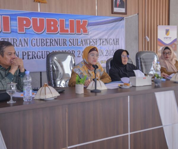 Uji Publik Rapergub Sulteng: Penyesuaian Kebijakan dalam Pendegalasian Kewenangan dan Proses Perizinan